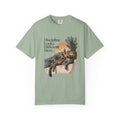 T-Shirt — "Discipline Looks Different Here" Sunset Cat Graphic